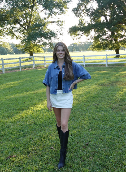 Adeline Denim Top