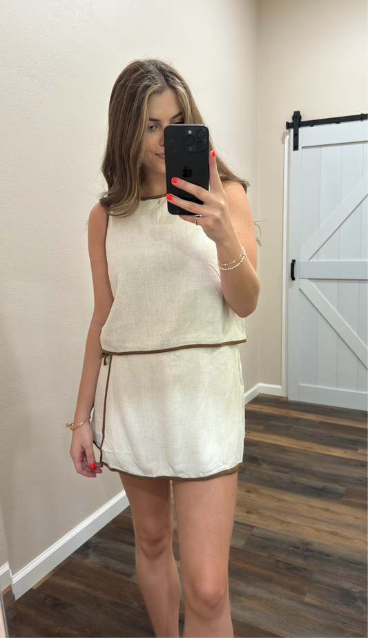 Tan Linen Set