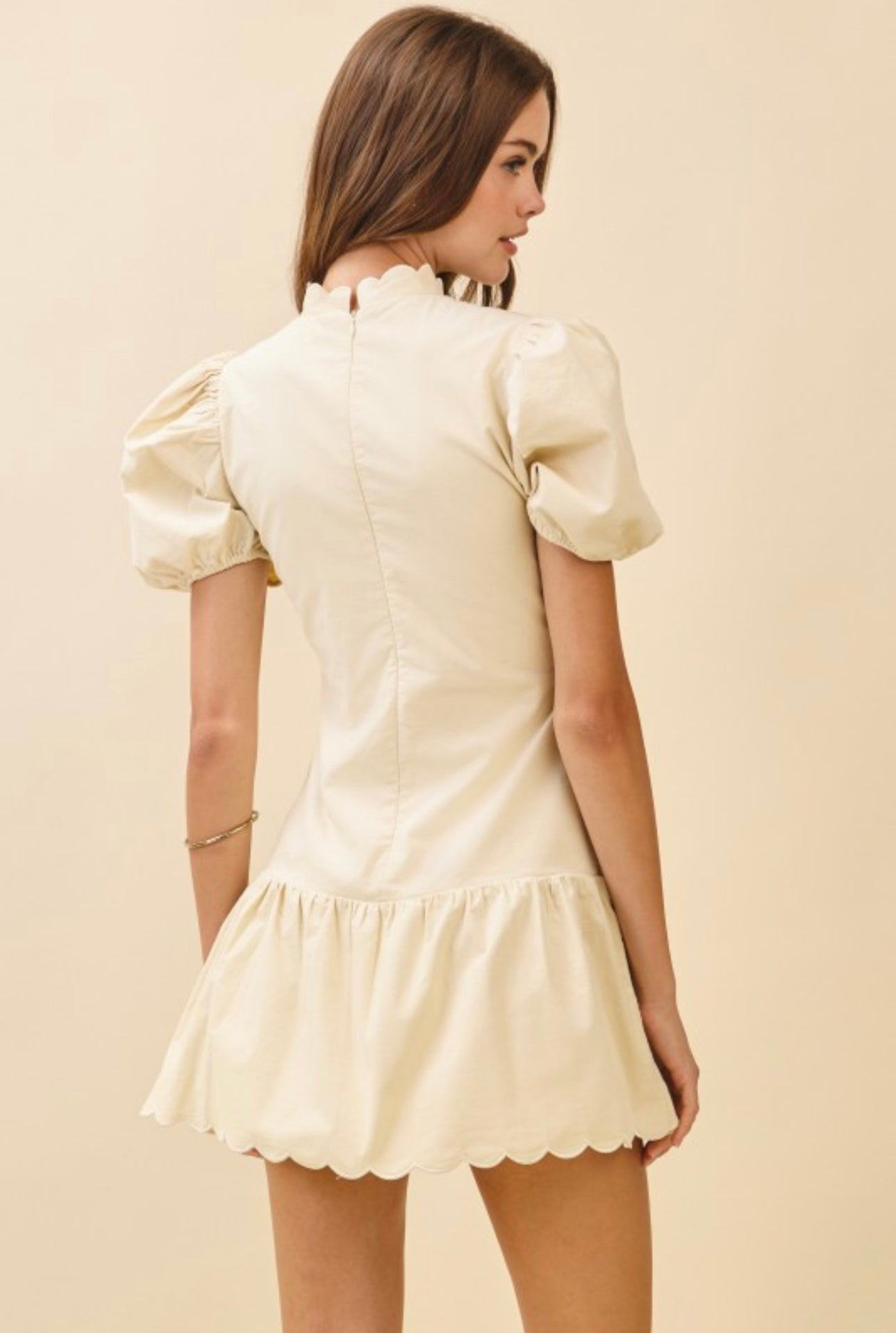 Sweet Scalloped Mini Dress